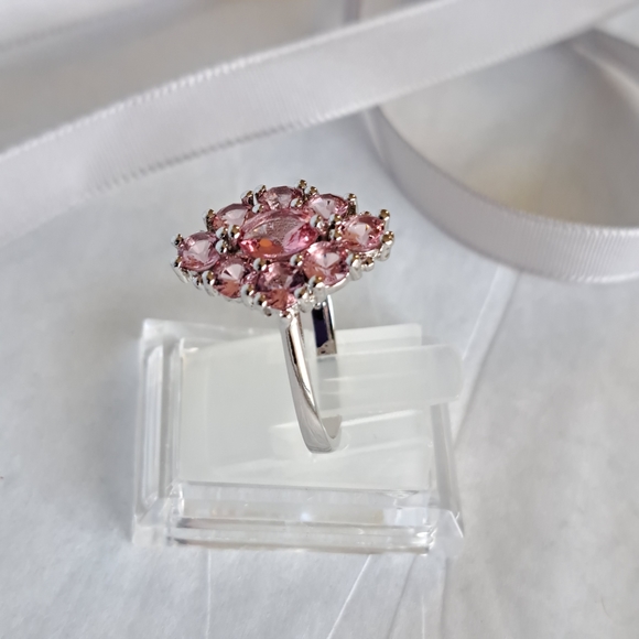 Pink Zircon Cocktail Ring - Picture 9 of 12